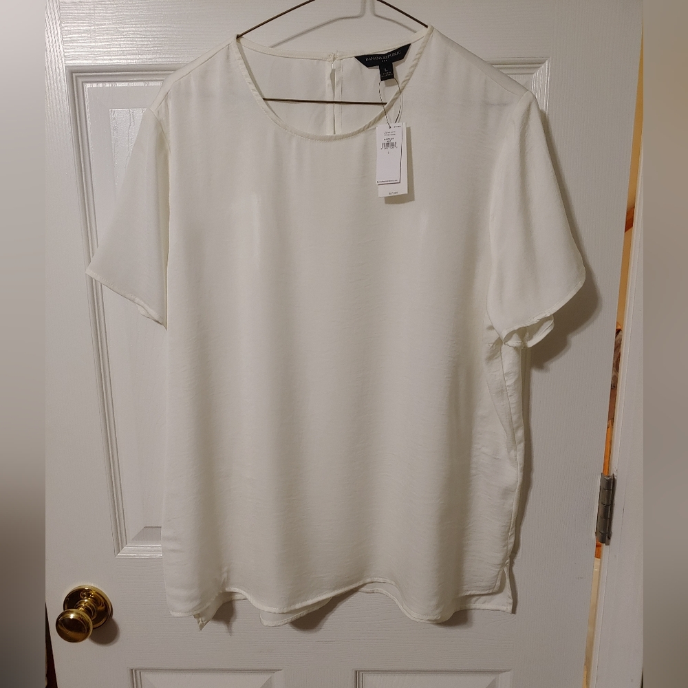 Open Back Eyelet Blouse